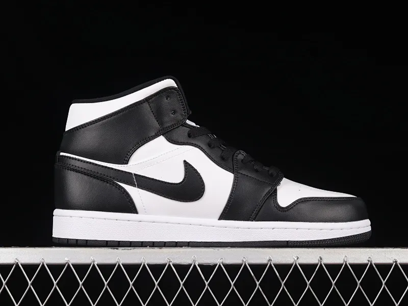 All Categories Air Jordan Jordan Series Basketball Shoes Air Jordan 1 Mid Air Jordan 1 Mid "Panda" AJ1 Joe 1 Black and White Panda Zhongbang Basketball Shoes DV0991-101
